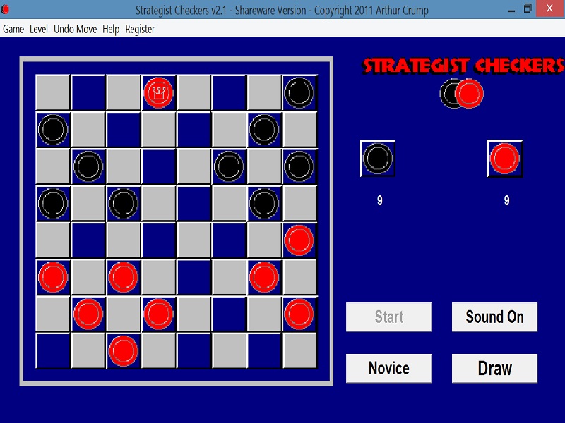 Click to view Strategist Checkers 2.1 screenshot